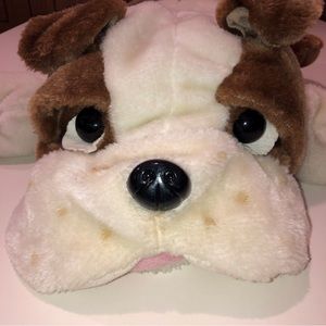 Kellytoy 62cm long bulldog plush brown and white
